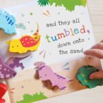 Personalised Children's Dinosaur Book & Wooden Stacking Toy Set - Image 5