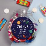 Personalised Children's Any Message Space Themed Sweet Jar - Image 2