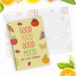 Personalised 'Good Food Good Mood' A5 Food Diary - Image 4