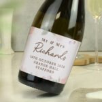 Personalised Any Message Floral Watercolour Design Bottle of Prosecco - Image 2