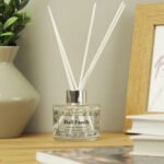 Personalised Any Message Black Foliage Design Glass Reed Diffuser - Image 2