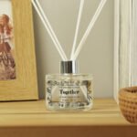 Personalised Any Message Black Foliage Design Glass Reed Diffuser - Image 3