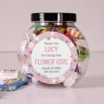 Personalised 'Thank You For Being Our Flower Girl' Sweet Jar