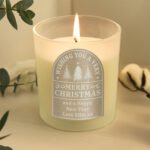 Personalised 'Merry Christmas' Scented Frosted Glass Jar Candle - Image 4