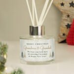 Personalised Any Message Christmas Tree Design Glass Reed Diffuser - Image 3