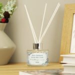 Personalised Any Message Christmas Foliage Design Glass Reed Diffuser - Image 2