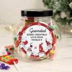 Personalised Any Message Gonk Design Christmas Sweet Jar