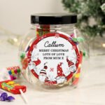 Personalised Any Message Gonk Design Christmas Sweet Jar - Image 5