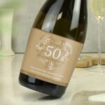 Personalised ‘Happy 50th Anniversary’ Gold Heart Design Bottle of Prosecco - Image 3
