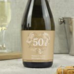 Personalised ‘Happy 50th Anniversary’ Gold Heart Design Bottle of Prosecco - Image 4