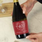 Personalised 'Happy 40th Anniversary' Ruby Heart Design Bottle of Prosecco - Image 2
