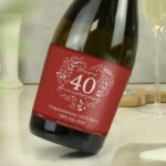 Personalised 'Happy 40th Anniversary' Ruby Heart Design Bottle of Prosecco - Image 3