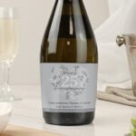 Personalised ‘Happy 25th Anniversary’ Silver Heart Design Bottle of Prosecco - Image 4