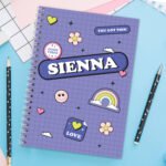 Personalised Name Only 'Good Vibes' Design A5 Notebook - Image 3