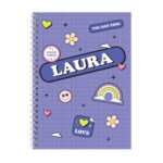 Personalised Name Only 'Good Vibes' Design A5 Notebook - Image 5