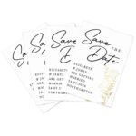 Personalised Gold Floral Design Wedding ‘Save The Date’ Cards (36 Pack) - Image 5