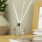 Personalised Any Message Wild Flowers Design Glass Reed Diffuser - Image 3