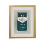 Personalised 'The Perfect Match' Oak Framed Poster - Image 3