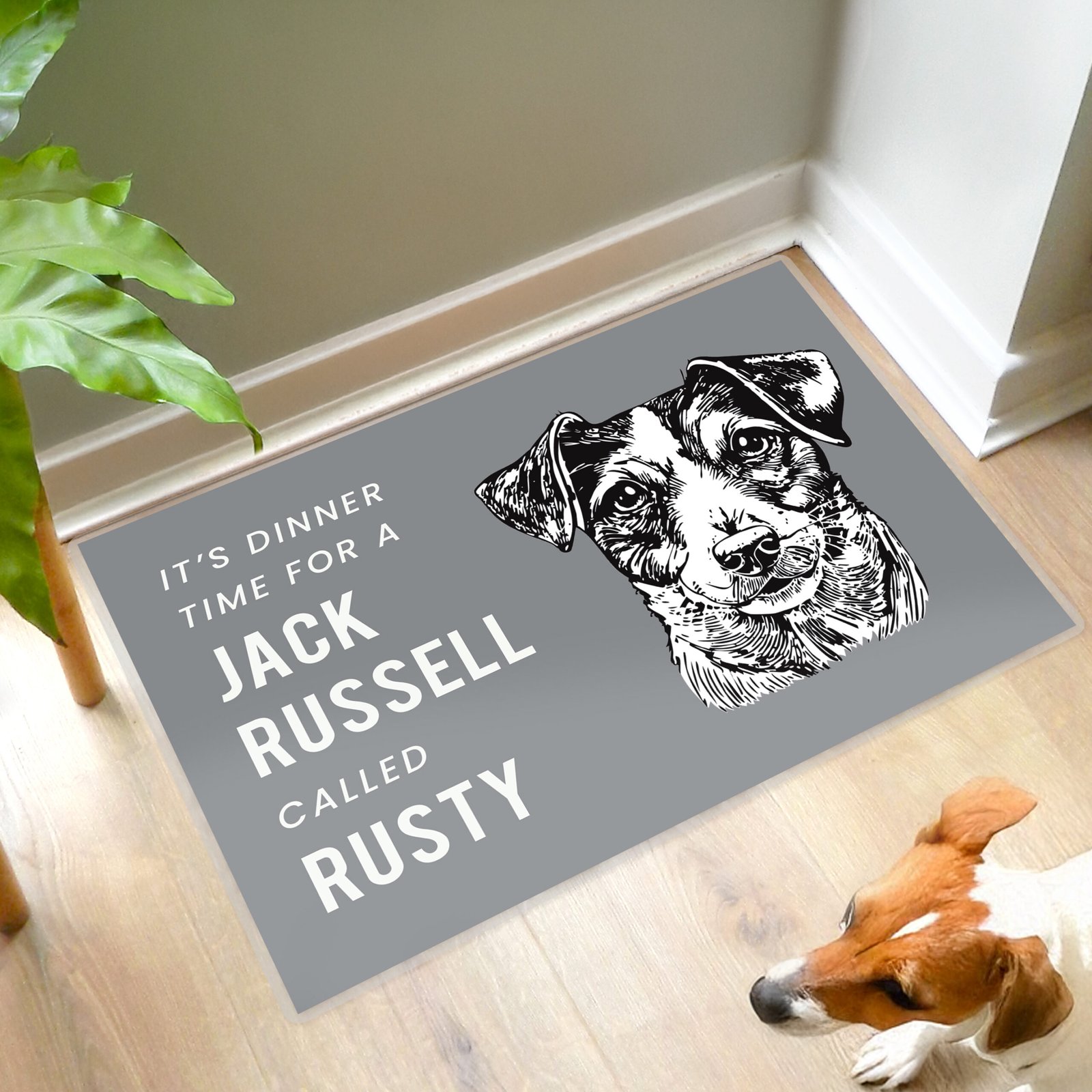 P0512AF83 Personalised Dog Breed Design Pet Bowl Mat Personalised Dog Breed Design Pet Bowl Mat - Image 1