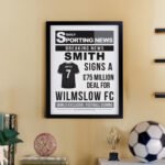 Personalised Football Newspaper Design Black Framed Poster - Image 8