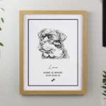 Personalised Dog Breed Design Oak Framed Print