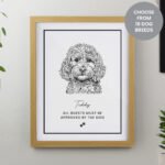 Personalised Dog Breed Design Oak Framed Print - Image 4