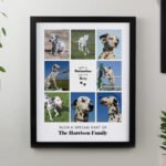 Personalised Pet Pawprints Motif Multi Photo Upload Black Framed Print - Image 3