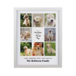 Personalised Pet Pawprints Motif Multi Photo Upload White Framed Print - Image 4