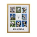 Personalised Pet Pawprints Motif Multi Photo Upload Oak Framed Print - Image 4