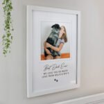 Personalised Pet Pawprints Motif Photo Upload White Framed Print - Image 2