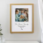 Personalised Pet Pawprints Motif Photo Upload Oak Framed Print - Image 3