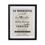 Personalised Any Anniversary Black Framed Poster - Image 3
