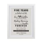 Personalised Any Anniversary White Framed Poster - Image 3
