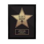 Personalised Any Message Gold Star Award Design Black Framed Poster - Image 3