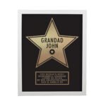 Personalised Any Message Gold Star Award Design White Framed Poster - Image 3