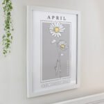Personalised Birth Flower Design White Framed Poster - Image 4