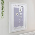 Personalised Birth Flower Design White Framed Poster - Image 2