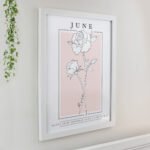 Personalised Birth Flower Design White Framed Poster - Image 6