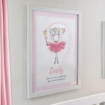 Personalised Children’s Princess Ballerina Design White Framed Poster - Image 2
