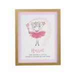 Personalised Children’s Princess Ballerina Design Oak Framed Poster - Image 3
