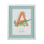 Personalised Children’s Animal Alphabet Design White Framed Poster - Image 5