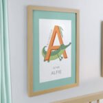 Personalised Children’s Animal Alphabet Design Oak Framed Poster - Image 3