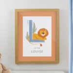 Personalised Children’s Animal Alphabet Design Oak Framed Poster - Image 4