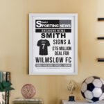 Personalised Football Newspaper Design White Framed Poster - Image 8