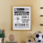 Personalised Football Newspaper Design Oak Framed Poster - Image 7
