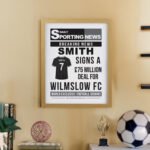 Personalised Football Newspaper Design Oak Framed Poster - Image 8
