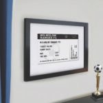 Personalised Football Ticket Design Black Framed Poster - Image 2