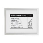 Personalised Football Ticket Design White Framed Poster - Image 3