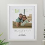 Personalised Square Photo Design Photo Upload White Framed Poster - Image 3