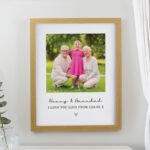 Personalised Heart Motif Photo Upload Oak Framed Poster - Image 3